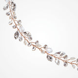Dream rose gold crystal leaves hair vine - Liberty in Love