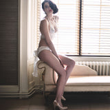 Dahlia bride ruffle knickers with bow detail and personalised crystal initials - Liberty in Love