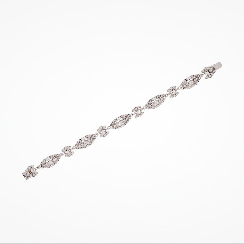 Gala deco clear crystal buckle link strap bracelet (BL4175) - Liberty in Love