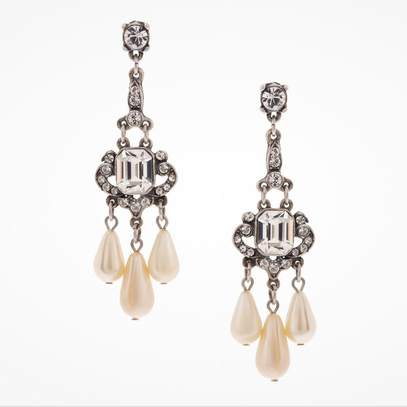 Pearl chandelier deco drop  earrings (EA5140) - Liberty in Love