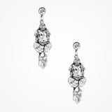 Medium drop crystal cluster and dew drop earrings (EA5465) - Liberty in Love