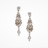 Clear crystal long drop vintage chandelier earrings (EA5589) - Liberty in Love