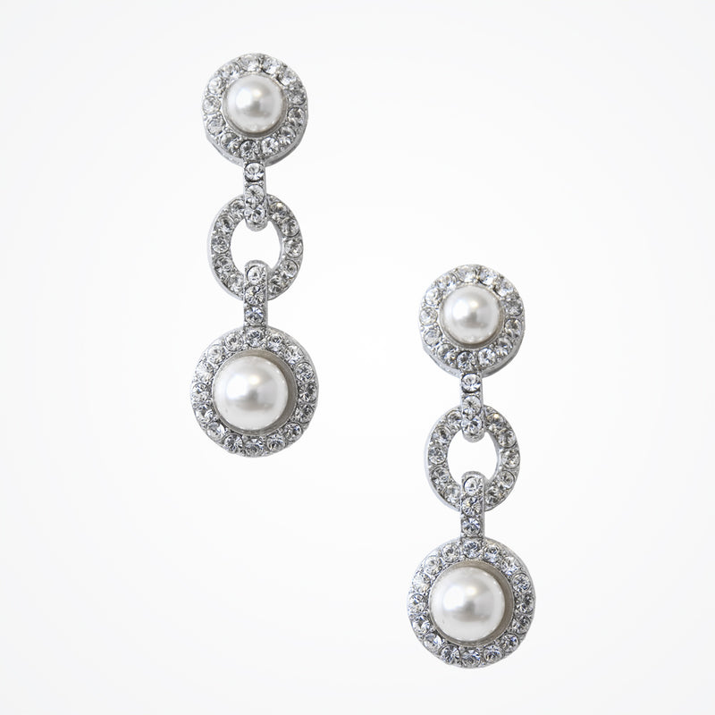 Sofia pearl and crystal earrings - Liberty in Love