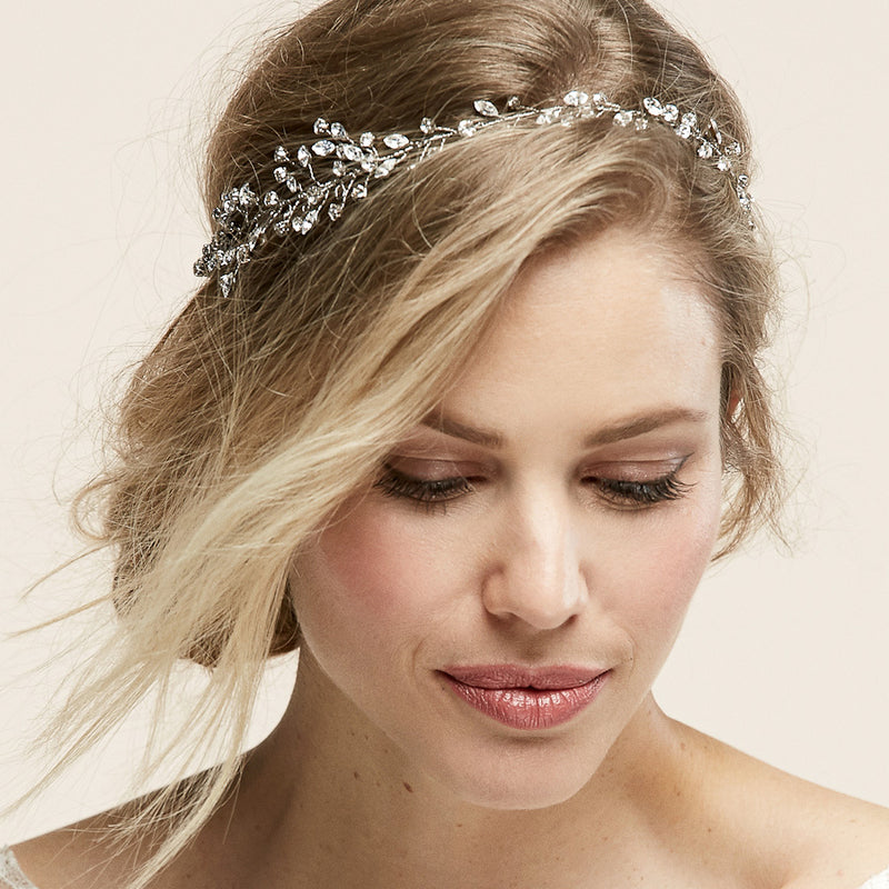 Easton crystal leaves and buds hair vine - Liberty in Love