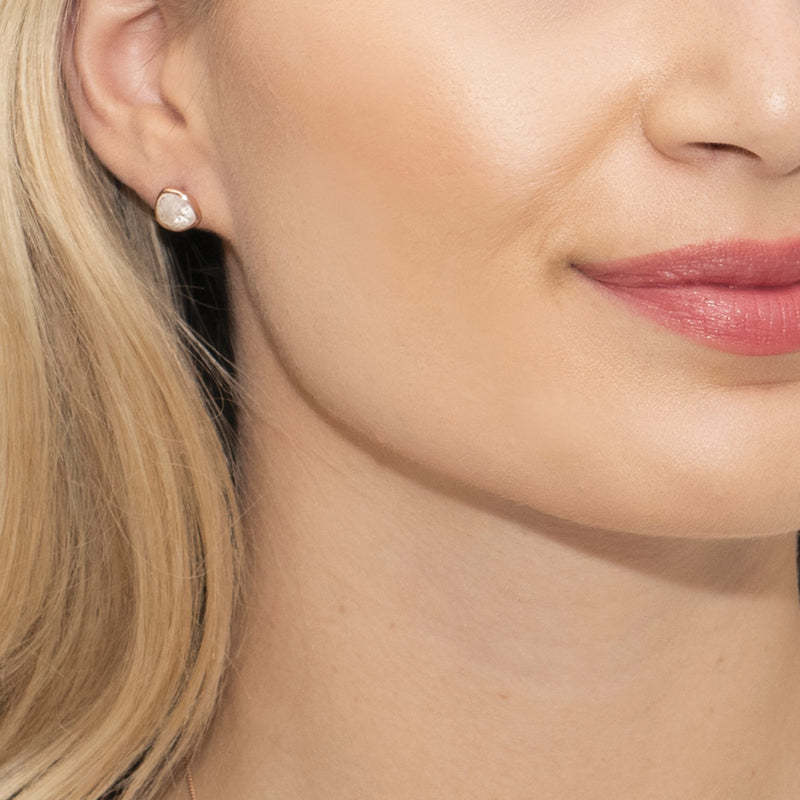 Echo moonstone irregular bridal stud earrings - Liberty in Love
