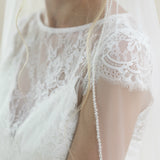 Elderflower pearl edge veil - Liberty in Love