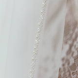Elderflower pearl edge veil - Liberty in Love