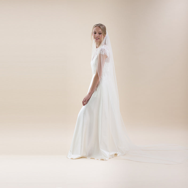 Elderflower pearl edge veil - Liberty in Love