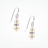 Elegance pearl and crystal rondel earrings - Liberty in Love