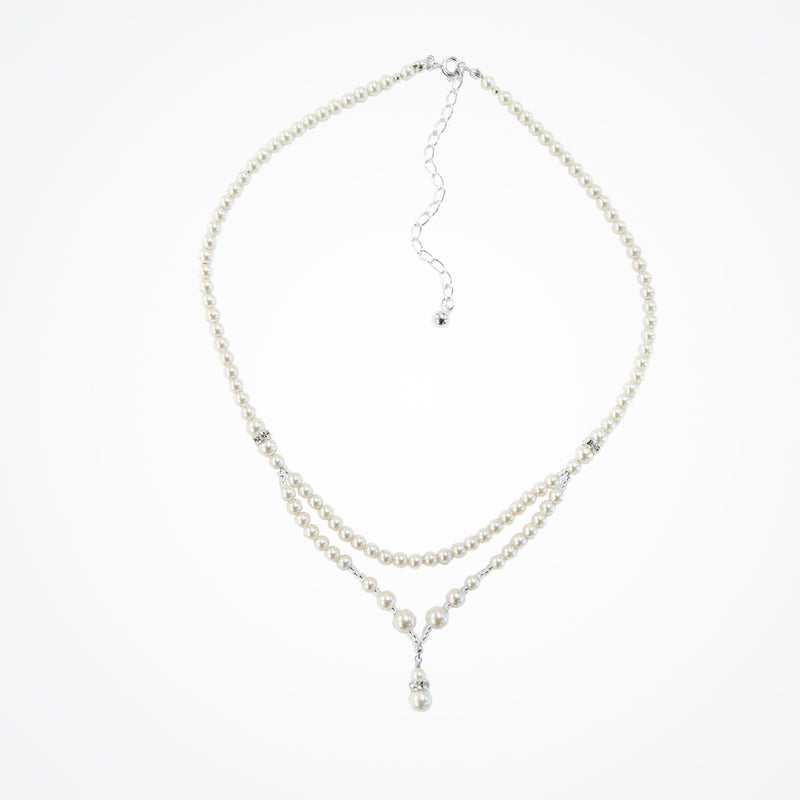 Elegance pearl and crystal necklace - Liberty in Love