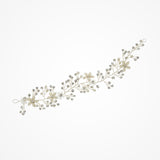 Elizabeth crystal and pearl floral hair vine - Liberty in Love