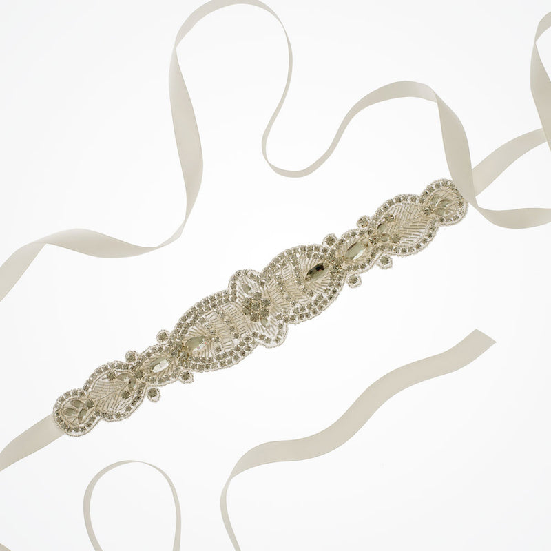 Ellie crystal and beaded bridal belt - Liberty in Love