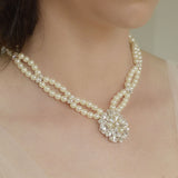 Ellie pearl and diamante necklace - Liberty in Love