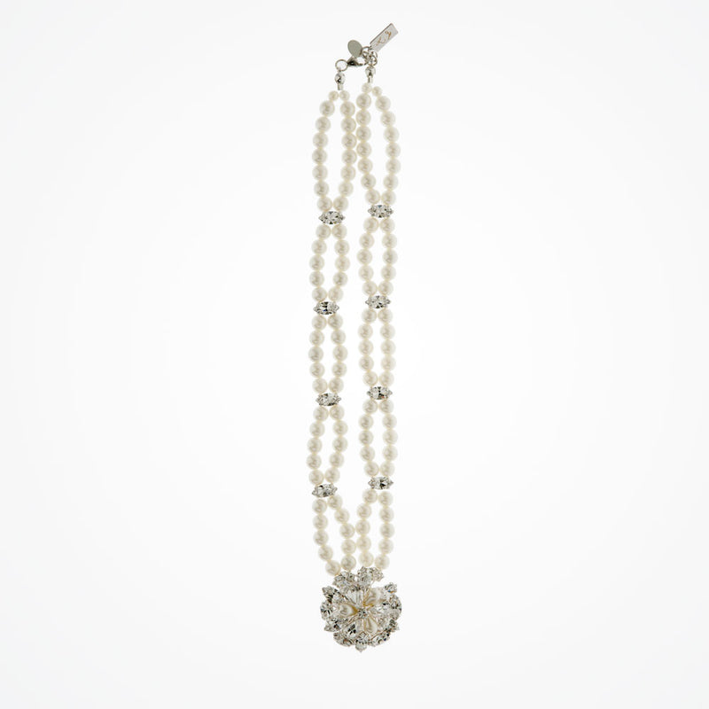 Ellie pearl and diamante necklace - Liberty in Love