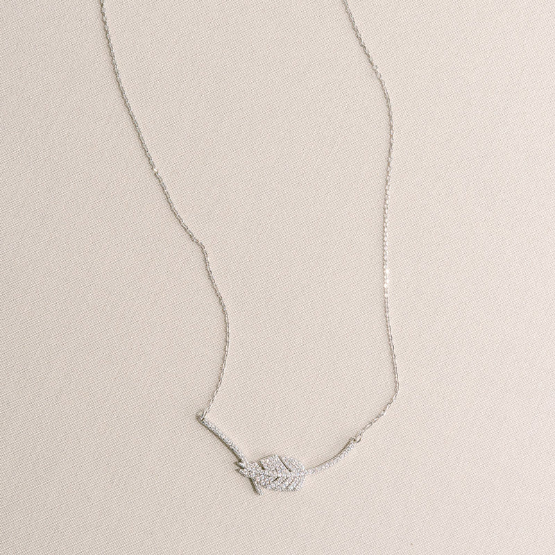 Eloise crystal leaf necklace - Liberty in Love