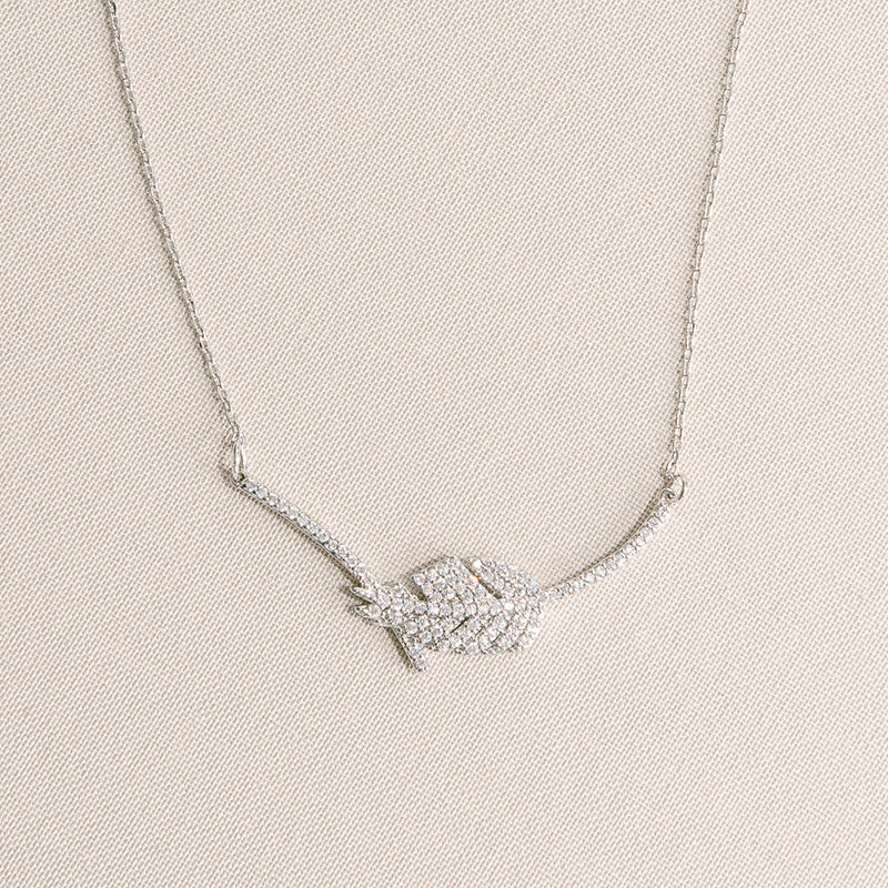 Eloise crystal leaf necklace - Liberty in Love
