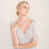 Eloise crystal leaf necklace - Liberty in Love
