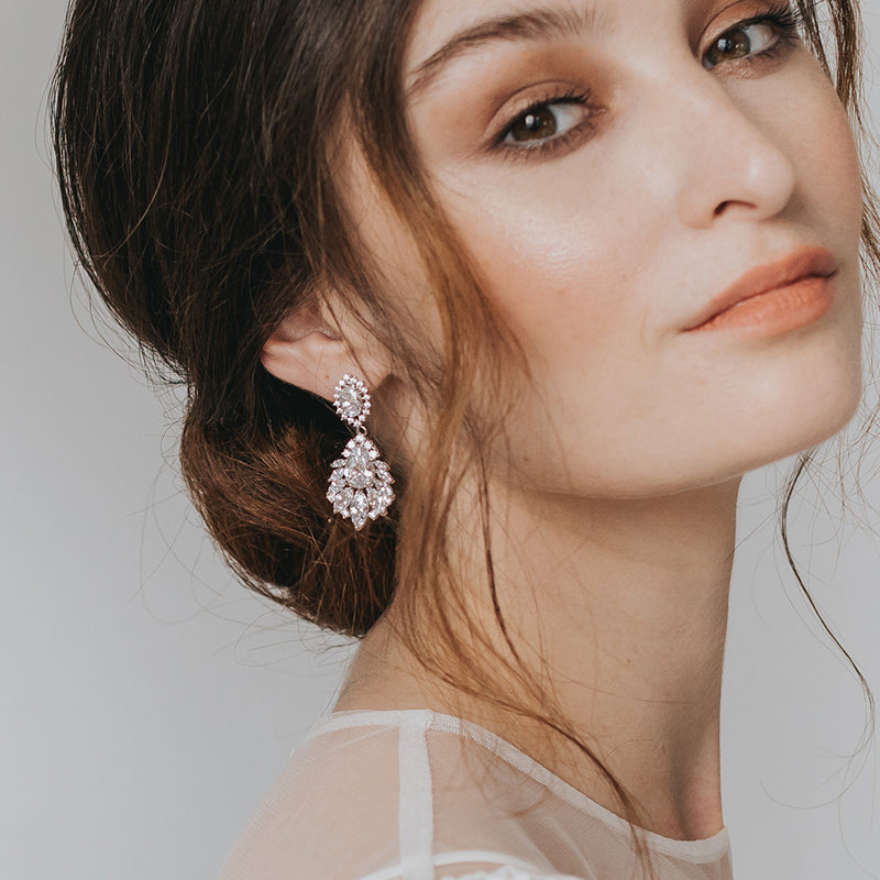 Ember CZ drop earrings (silver) - Liberty in Love