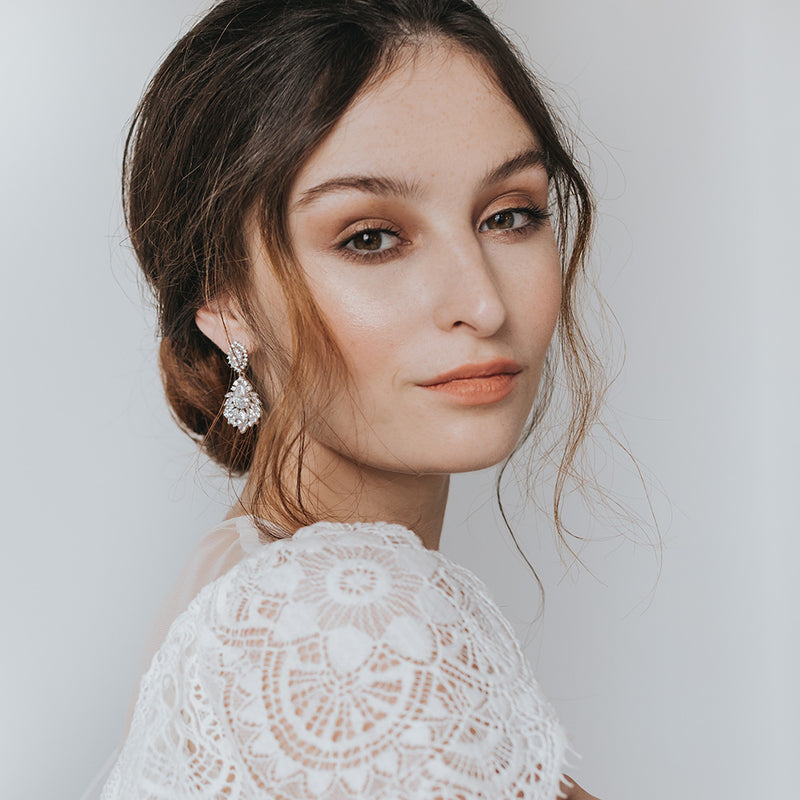 Ember CZ drop earrings (silver) - Liberty in Love