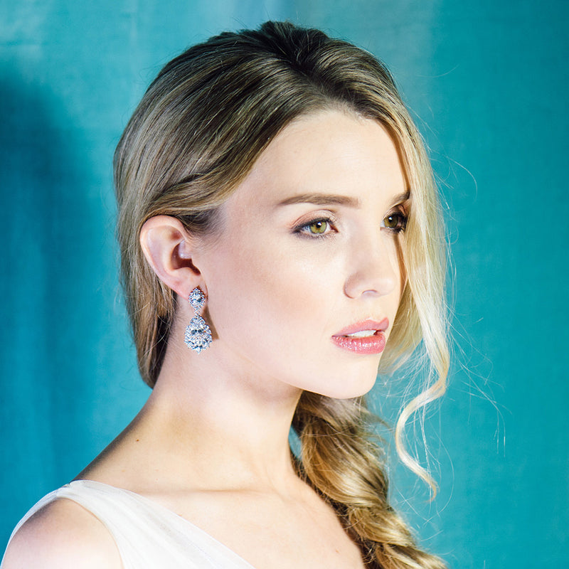 Ember CZ drop earrings (silver) - Liberty in Love