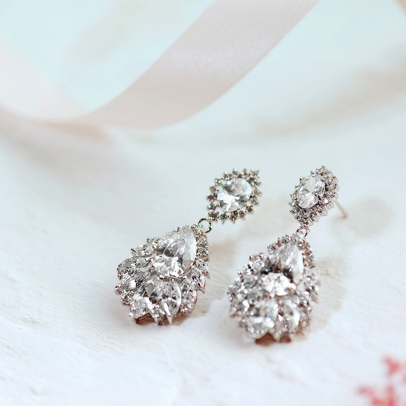 Ember CZ drop earrings (silver) - Liberty in Love