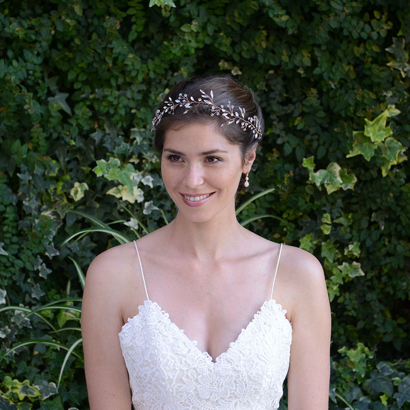 Ember dream rose gold crystal hair vine - Liberty in Love