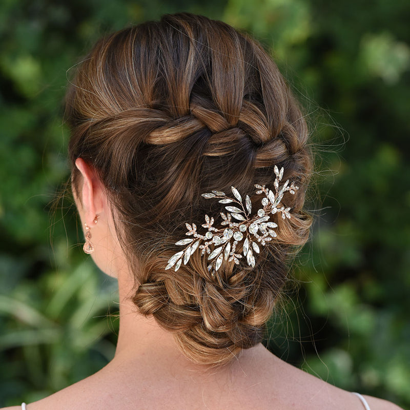 Ember star burst of crystals hair clip - Liberty in Love