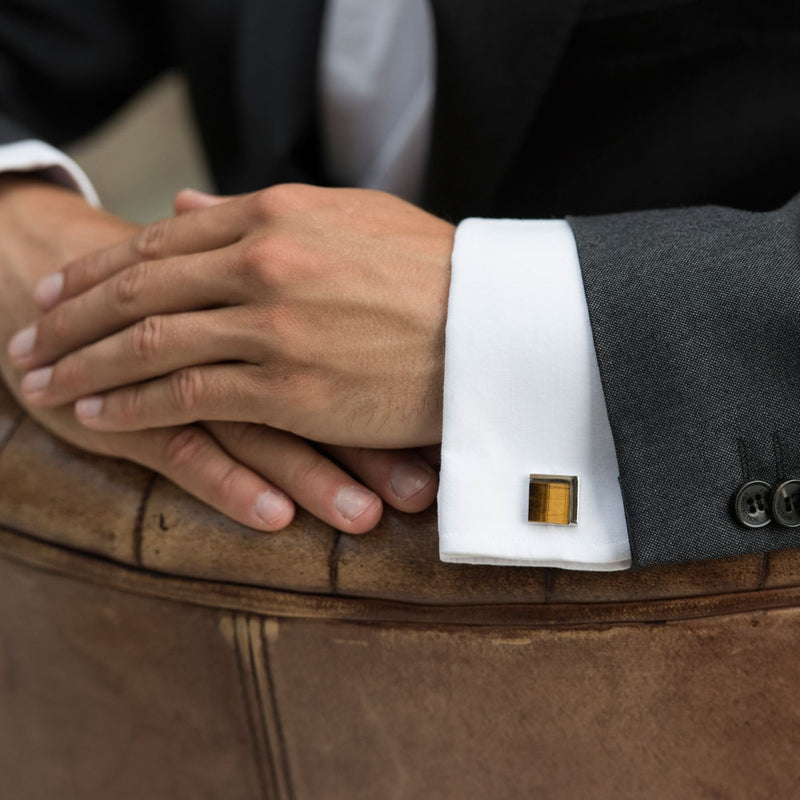 Emerson tiger eye cufflinks - Liberty in Love