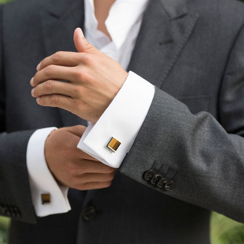 Emerson tiger eye cufflinks - Liberty in Love