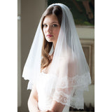 Empress tulle veil with lace edging - Liberty in Love