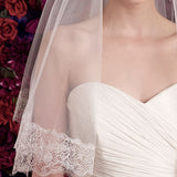 Empress tulle veil with lace edging - Liberty in Love