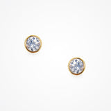 Envy zirconia crystal solitaire stud earrings - Liberty in Love