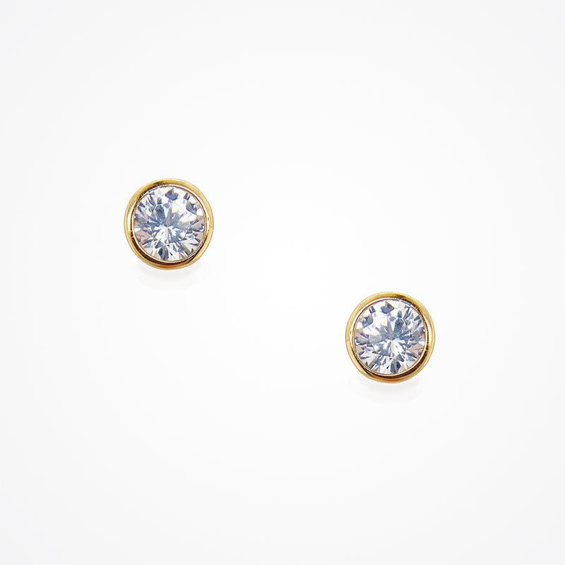 Envy zirconia crystal solitaire stud earrings - Liberty in Love