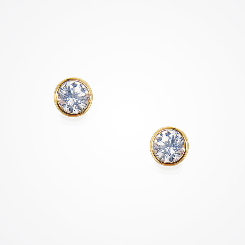 Envy zirconia crystal solitaire stud earrings - Liberty in Love