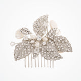 Piper crystal fan bridal hair comb - Liberty in Love