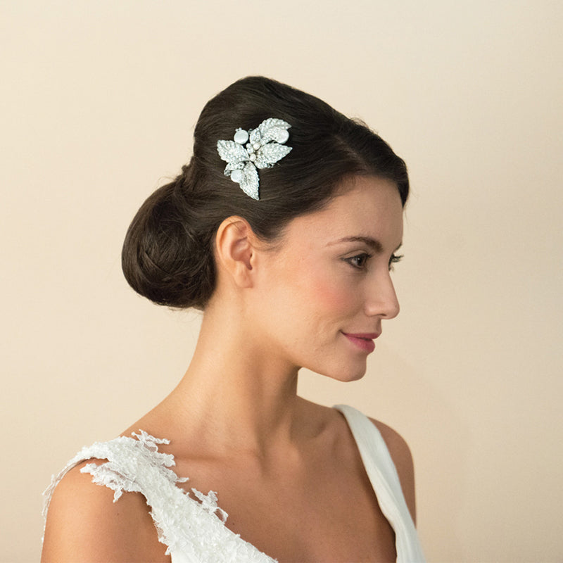 Esther crystal and pearl bridal comb - Liberty in Love
