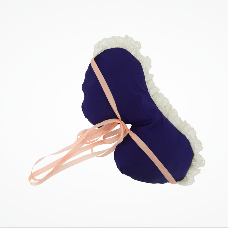 Eva violet vintage lace silk dupion eye mask - Liberty in Love