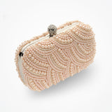 Art Deco patterned blush pearl clutch - Liberty in Love