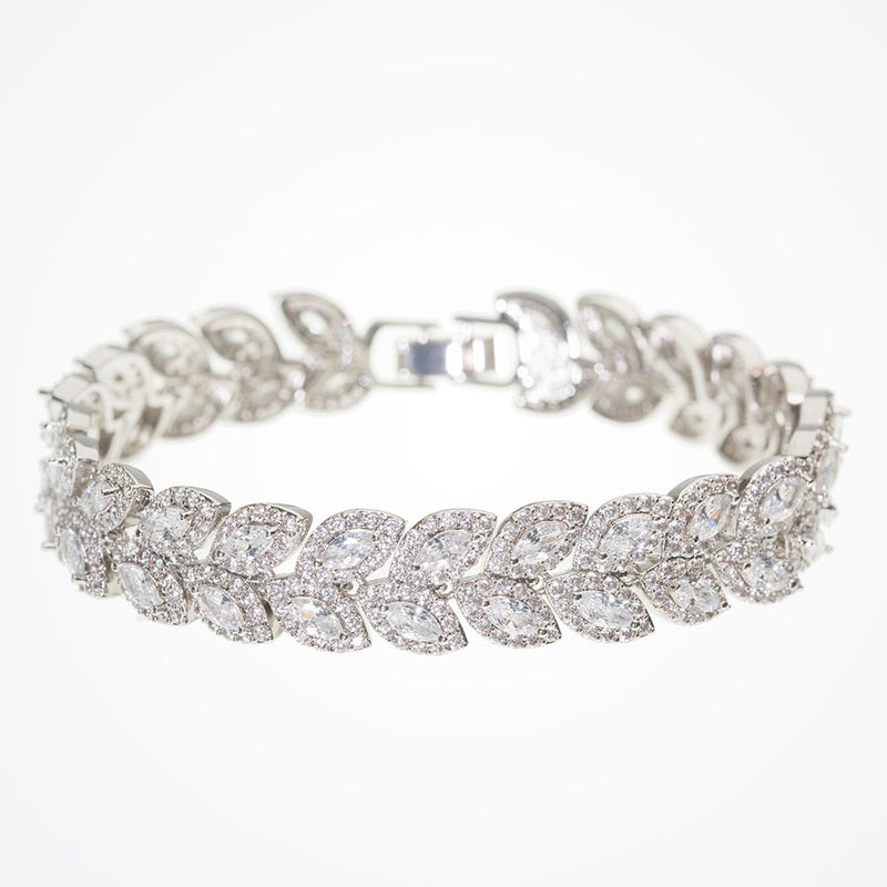 Evangeline crystal leaves bracelet - Liberty in Love