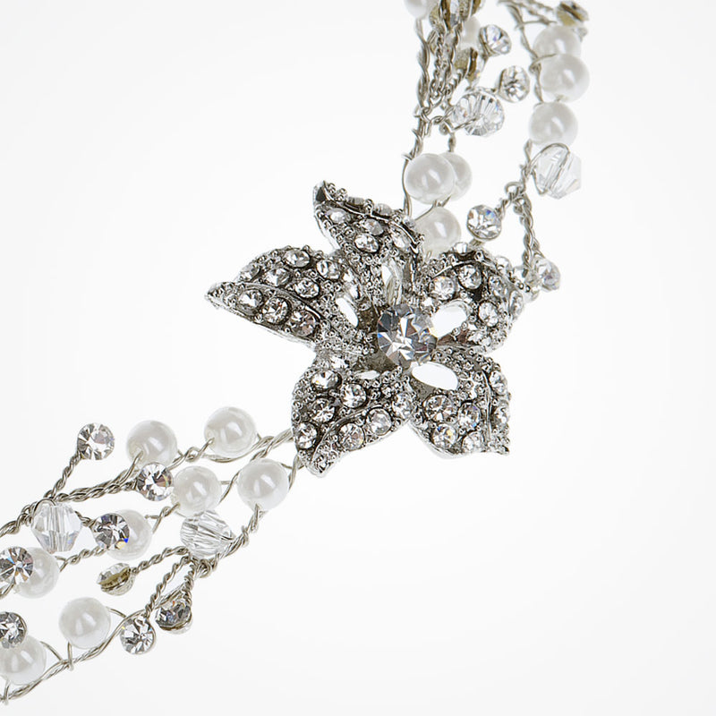 Evangeline clustered blossoms hair vine - Liberty in Love