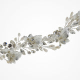 Fairytale crystal, pearl and enamelled leaves hair vine - Liberty in Love