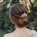 Fallon crystal rose gold hair comb - Liberty in Love