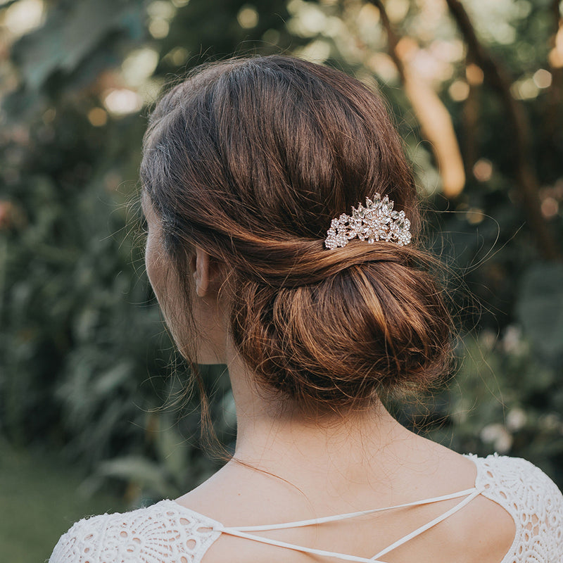 Fallon crystal rose gold hair comb - Liberty in Love