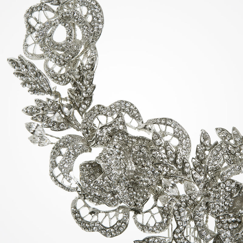 Fantasia crystal floral hair comb - Liberty in Love