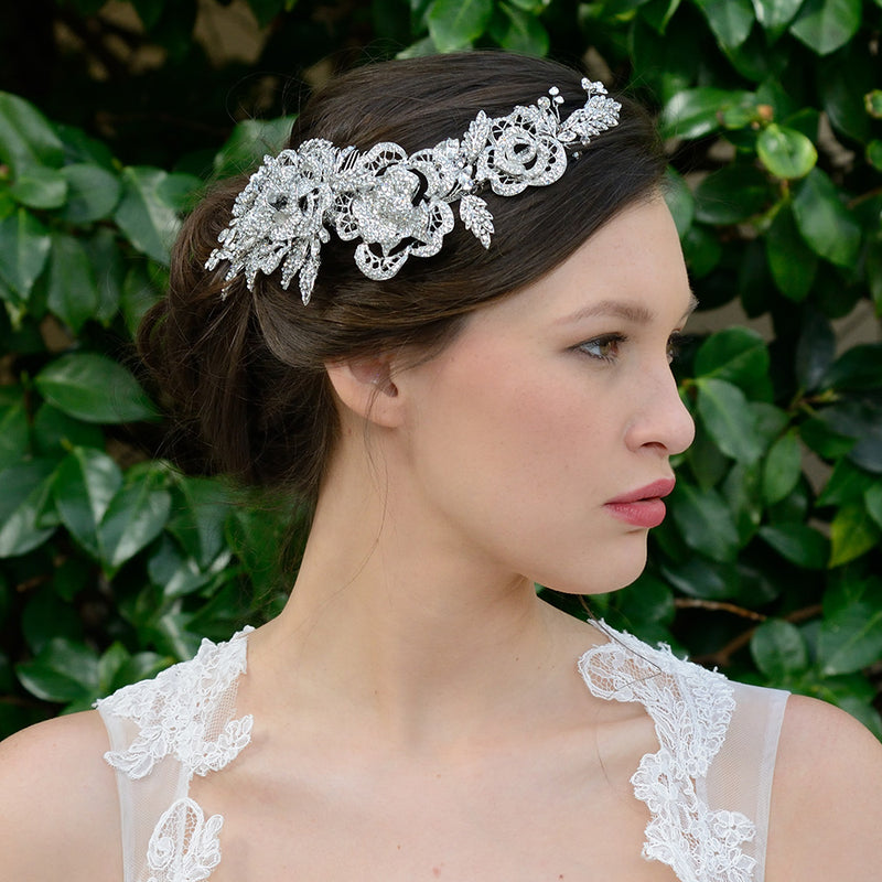 Fantasia crystal floral hair comb - Liberty in Love