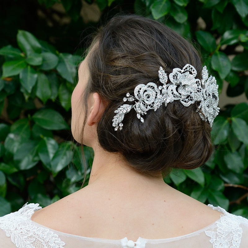 Fantasia crystal floral hair comb - Liberty in Love