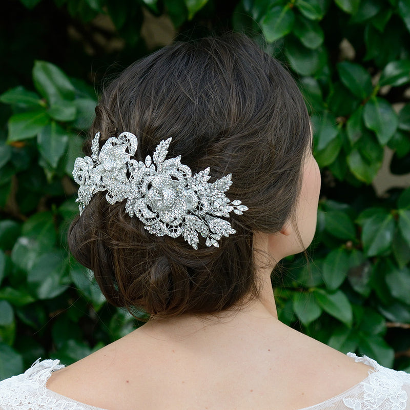 Fantasia crystal floral hair comb - Liberty in Love