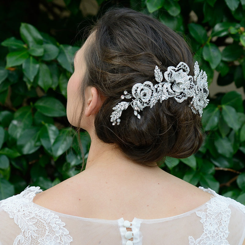 Fantasia crystal floral hair comb - Liberty in Love