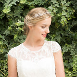 Firenza rose gold crystal blossoms and leaves hair vine - Liberty in Love