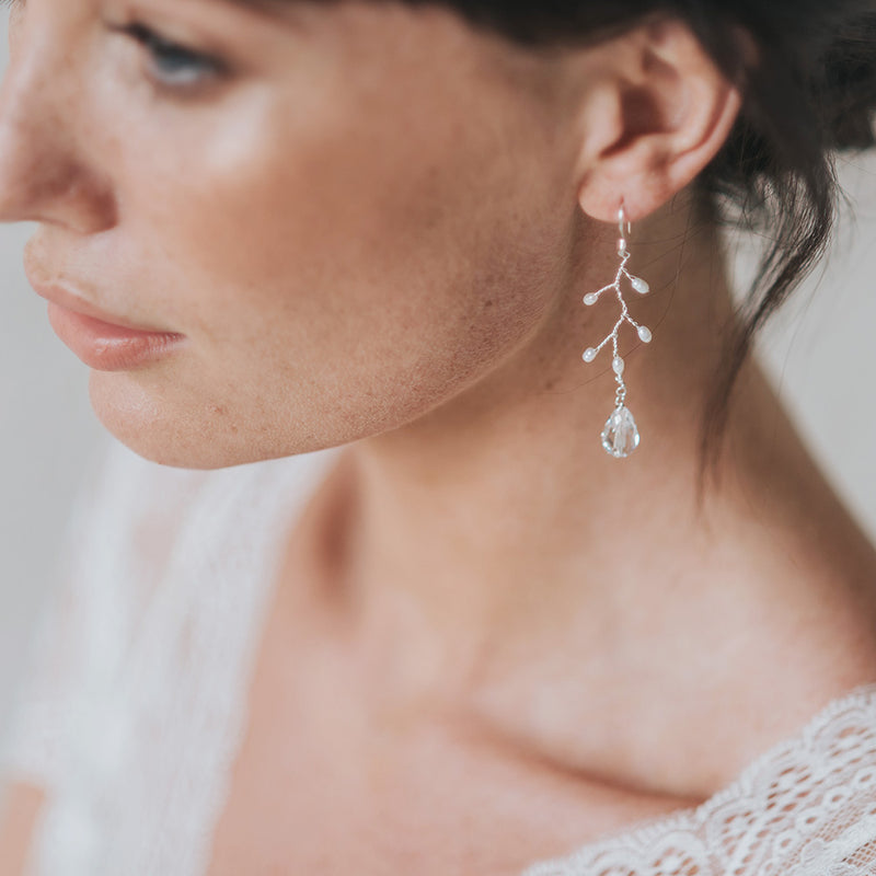 Flora pearl and crystal earrings - Liberty in Love
